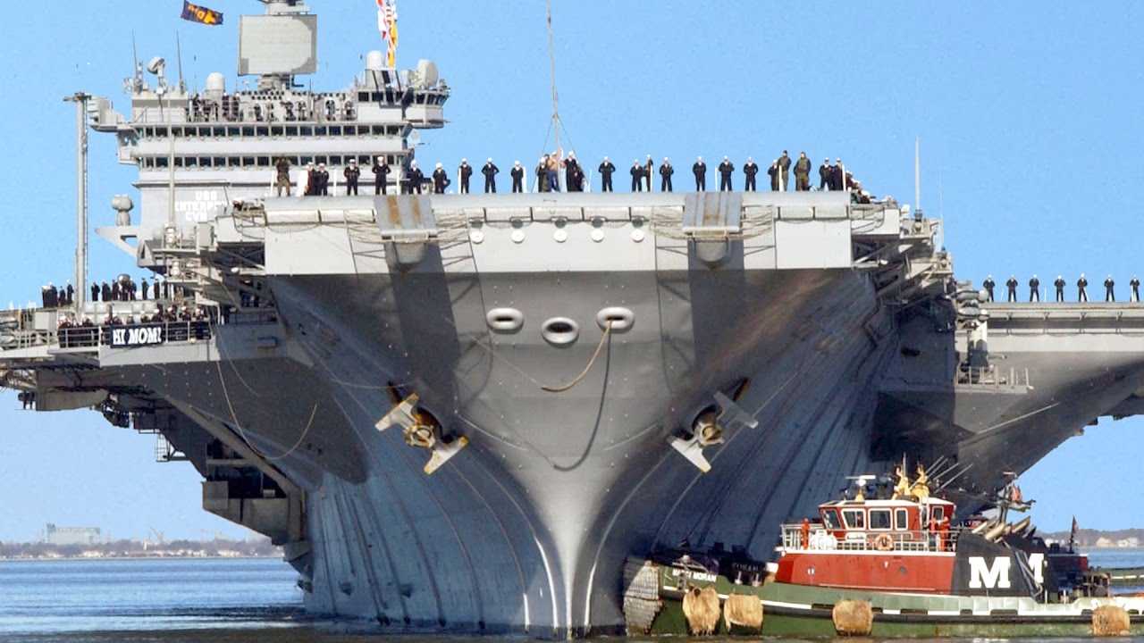 Massive US Aircraft-Carrier Escorted and Protected by Large Amount of ...