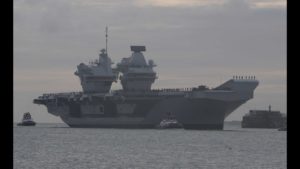 HMS QUEEN ELIZABETH R08 IN THE SOLENT RETURNING HOME FROM WESTLANT 18 - 10th December 2018