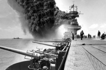 Aircraft Carrier USS Yorktown at Battle of Coral Sea & Stalingrad 1942