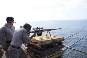 US Marines – Live-Fire Exercise on the Flight Deck of Amphibious Dock Landing Ship